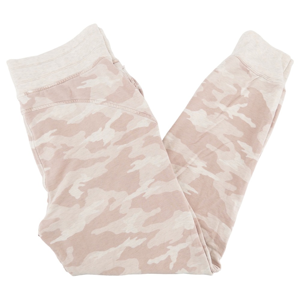 Athleta Womens Medium Balance Printed Jogger Beige Pink Camo Athleisure Lounge